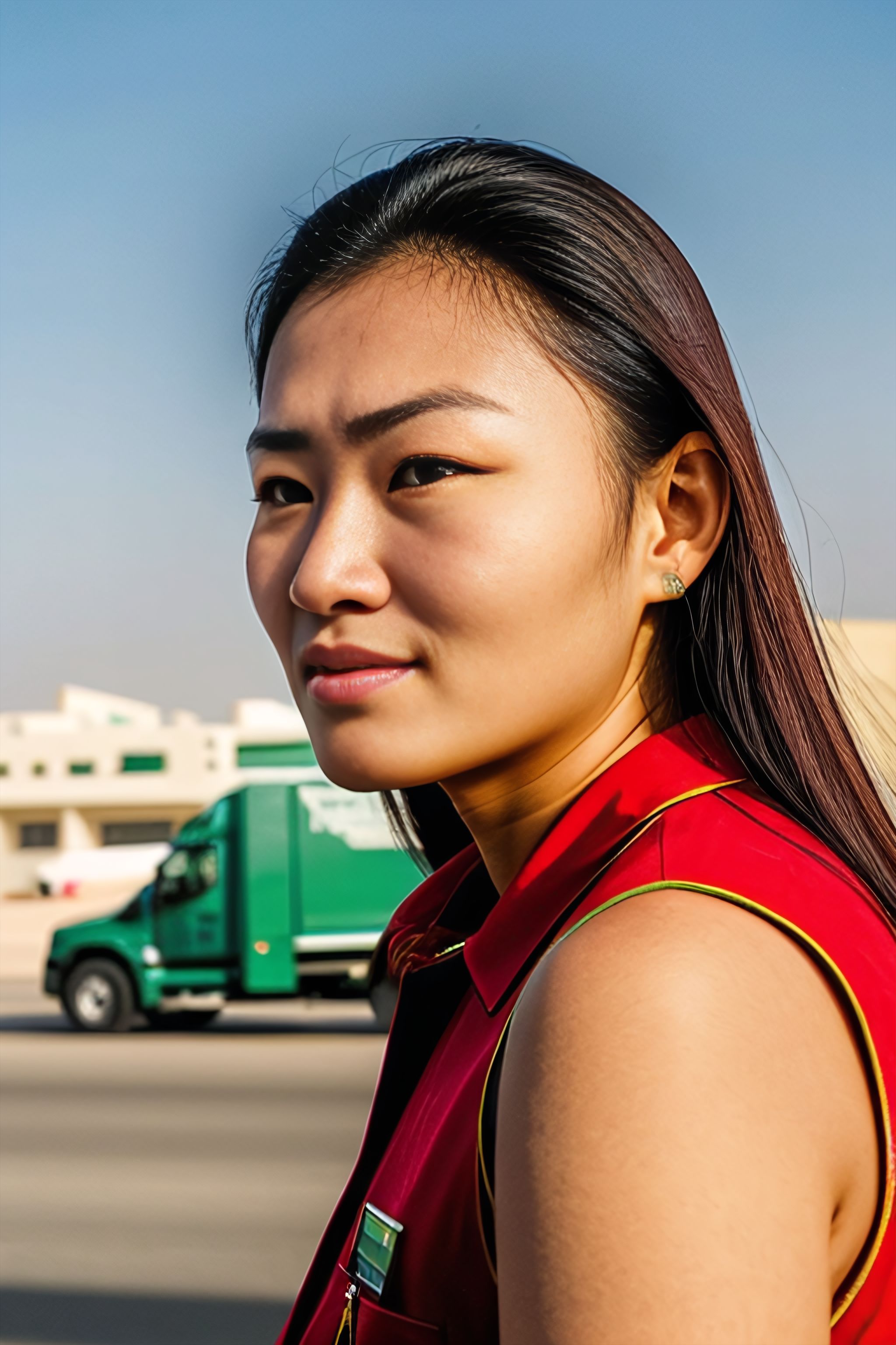 Portrait generated with Stable Diffusion.